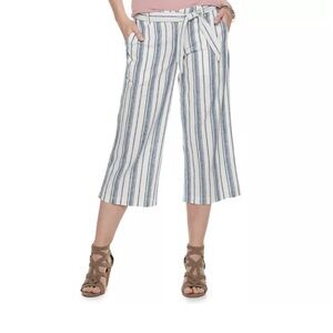 Wide leg linen pants
